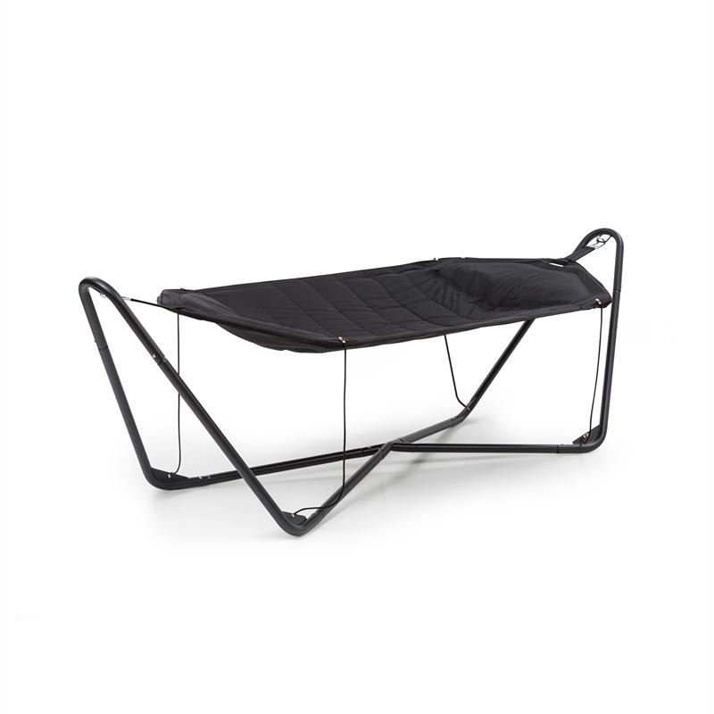 San Pedro gepolsterte Hängematte Stahlrahmen 160 kg max. schwarz