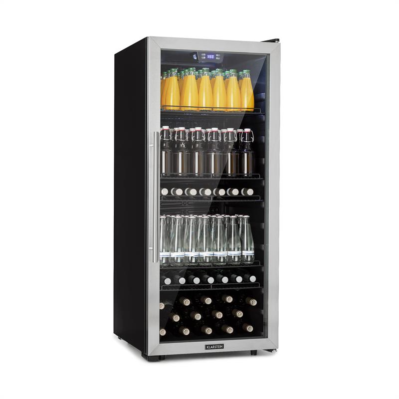 Beersafe 7XL Getränkekühlschrank 242L A+ Glas Edelstahl