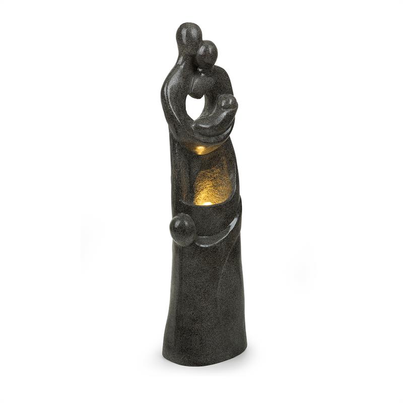 Sagrada Familia Gartenbrunnen 7W LED-Beleuchtung Polyresin