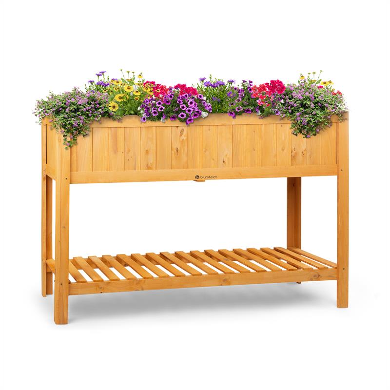 Blumfeldt Altiplano Cubic Aiuola Rialzata 150 x 100 x 50 Abete Feltro ErgoGrow