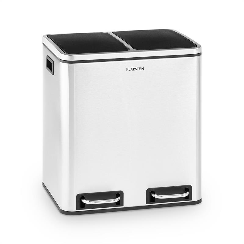 Trash Gordon Treteimer 30L / 2x15L geräuschlos PP Edelstahl gebürstet