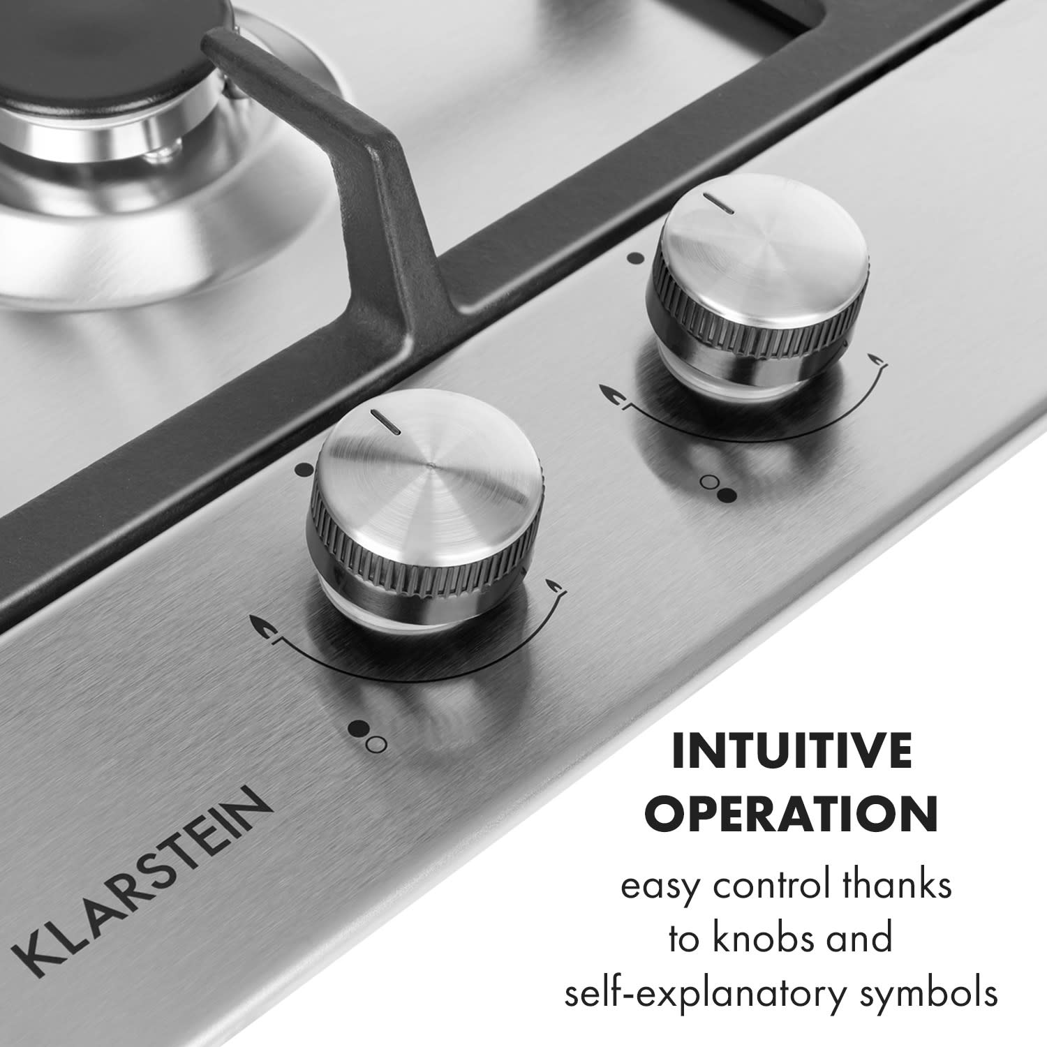 Klarstein Ignito Domino Gas Hob 2 Burners Stainless Steel Silver