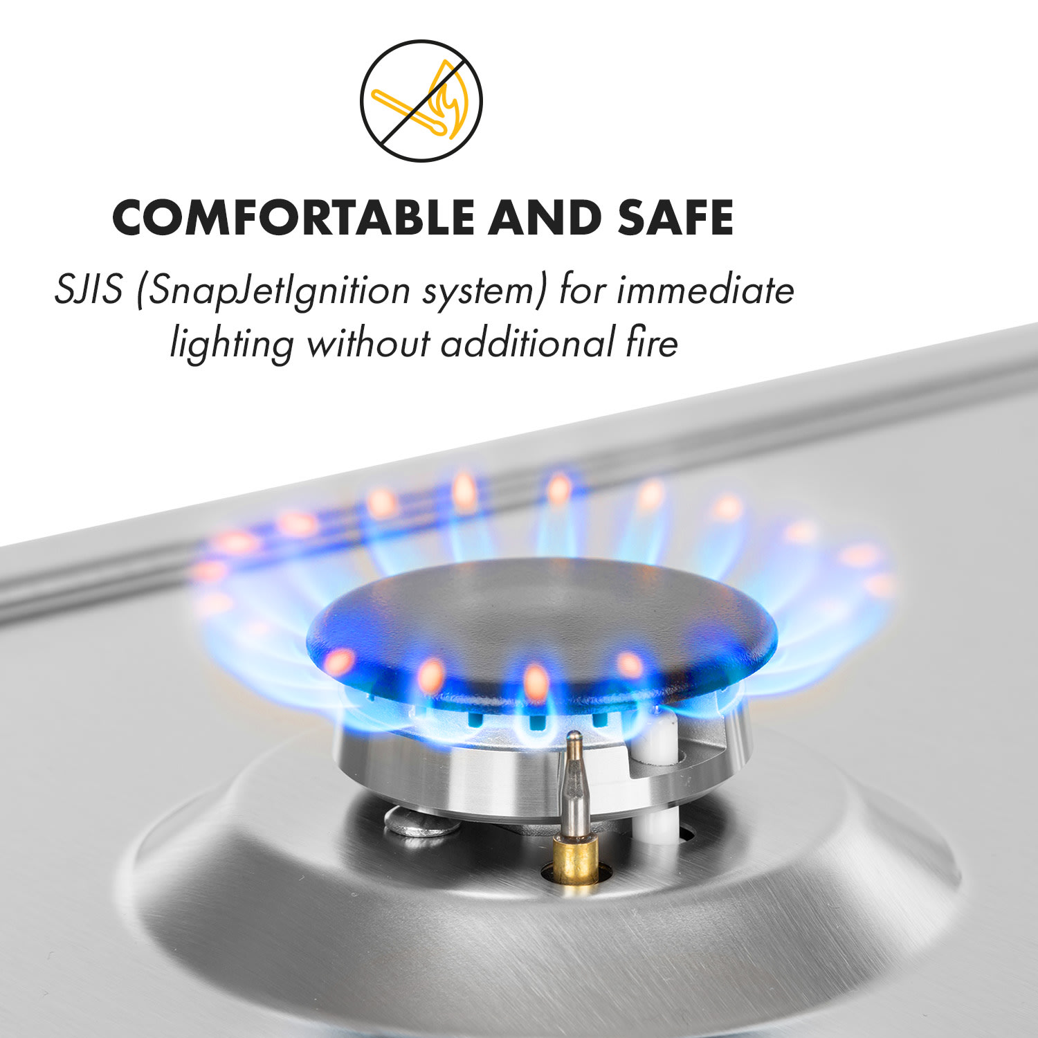 Klarstein Ignito Domino Gas Hob 2 Burners Stainless Steel Silver