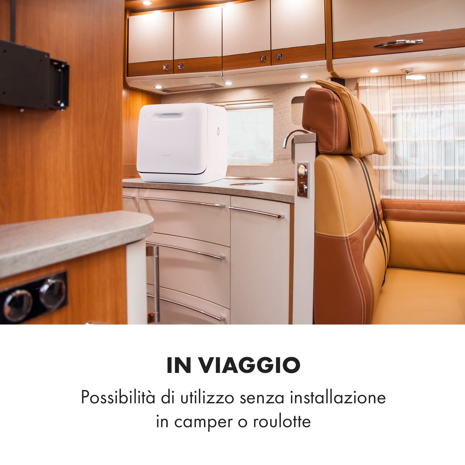 Klarstein Lavastoviglie Aquatica da tavolo senza installazione 2 coperti 860W