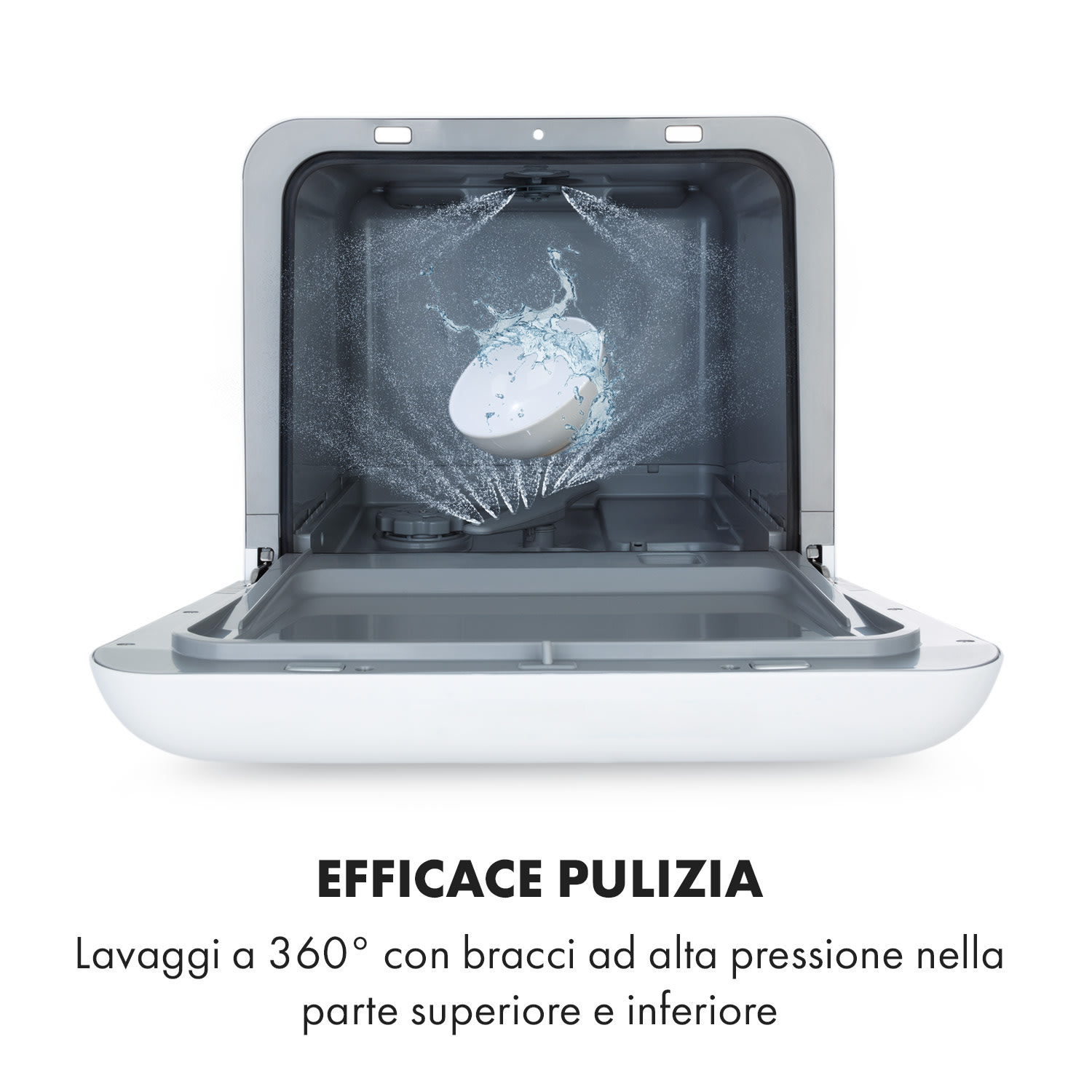 Klarstein Lavastoviglie Aquatica da tavolo senza installazione 2 coperti 860W
