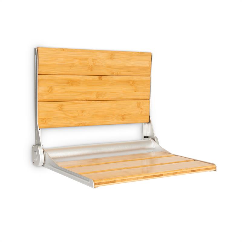 Arielle Deluxe Duschsitz Bambus Aluminium klappbar 160 kg max. holz