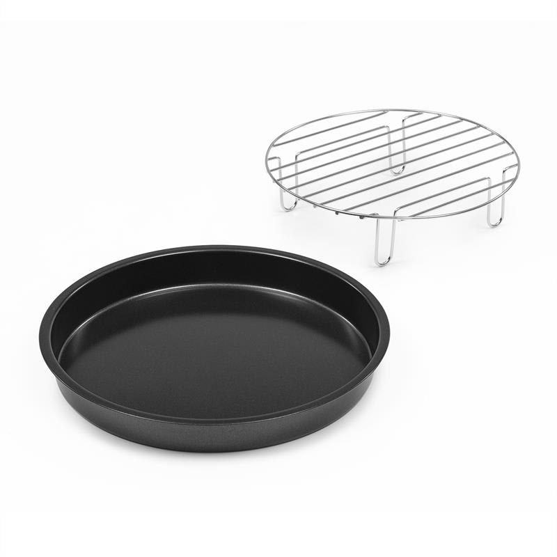 Klarstein AeroVital Cube Chef piatto per pizza inserto alto per grill accessori acciaio inox