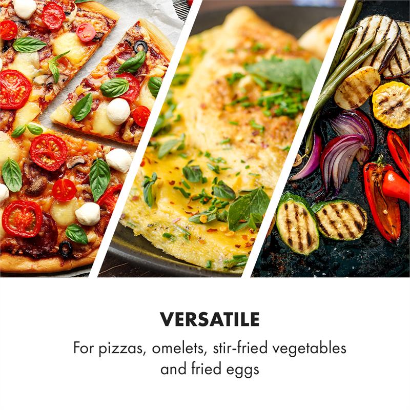 Klarstein AeroVital Cube Chef piatto per pizza inserto alto per grill accessori acciaio inox