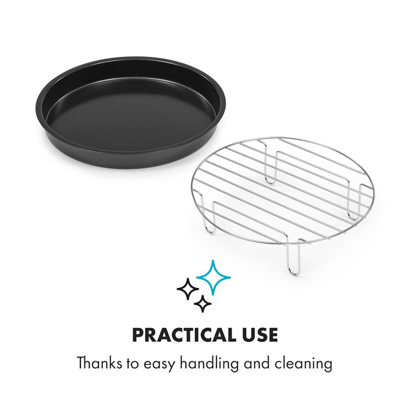 Klarstein AeroVital Cube Chef piatto per pizza inserto alto per grill accessori acciaio inox