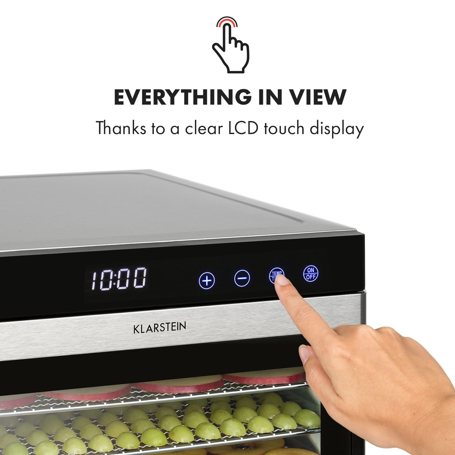Klarstein Flavour Dry dehydrator temperature: 35 - 75 C digital thermostat