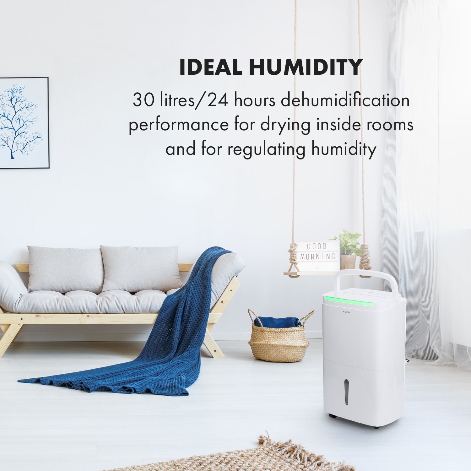 Klarstein DryFy Connect 30 Dehumidifier WiFi Compression 30l / d 25-30m² White