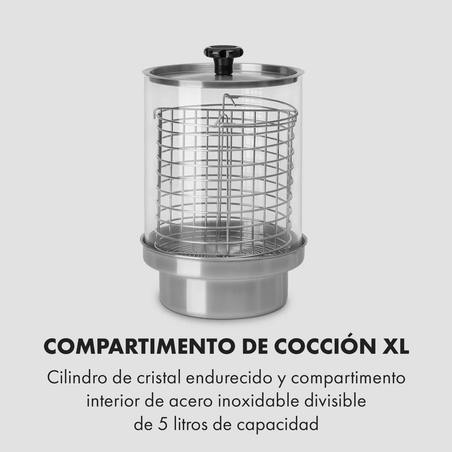 Klarstein Wurstfabrik Pro 600 Máquina de Hot Dogs de 600W 5L 30-100C Vidrio Acero inoxidable