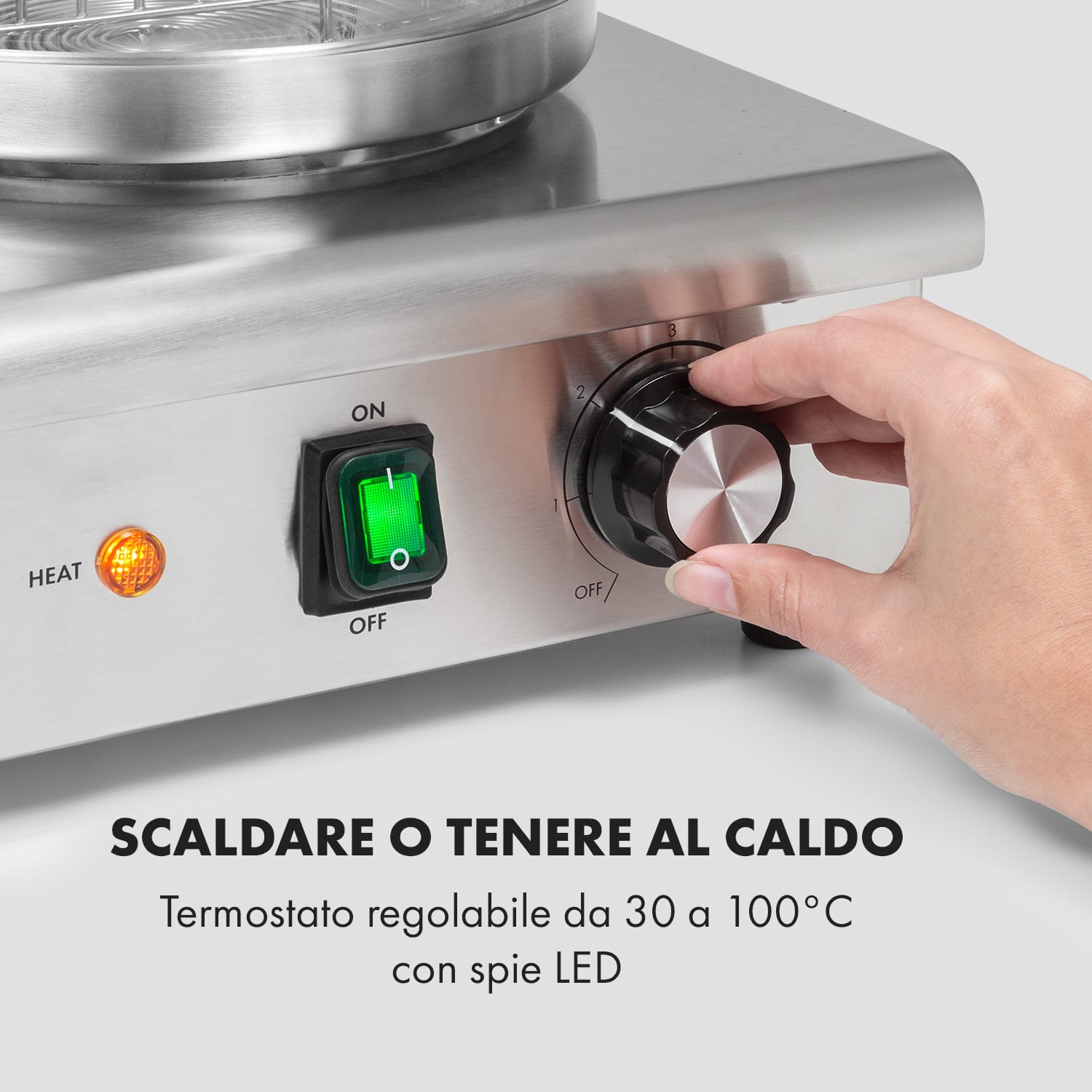 Klarstein Wurstfabrik Pro 600 Hot Dog Maker 600W 5L 30-100C Vetro Acciaio Inox