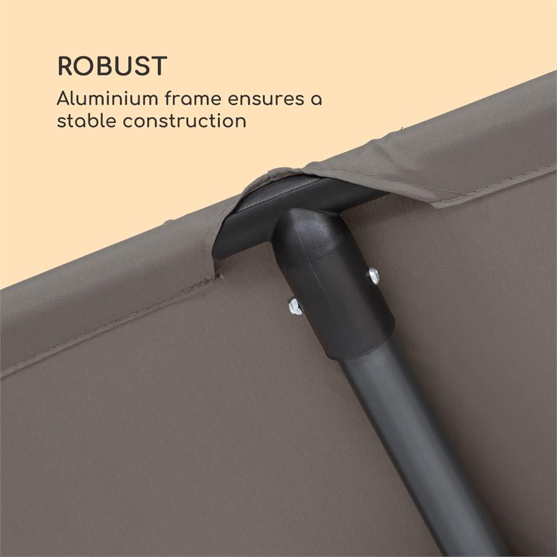 Blumfeldt Flex-Shade L Parasol Sun Shade 130 x 180 cm Polyester UV 50 Dark Grey