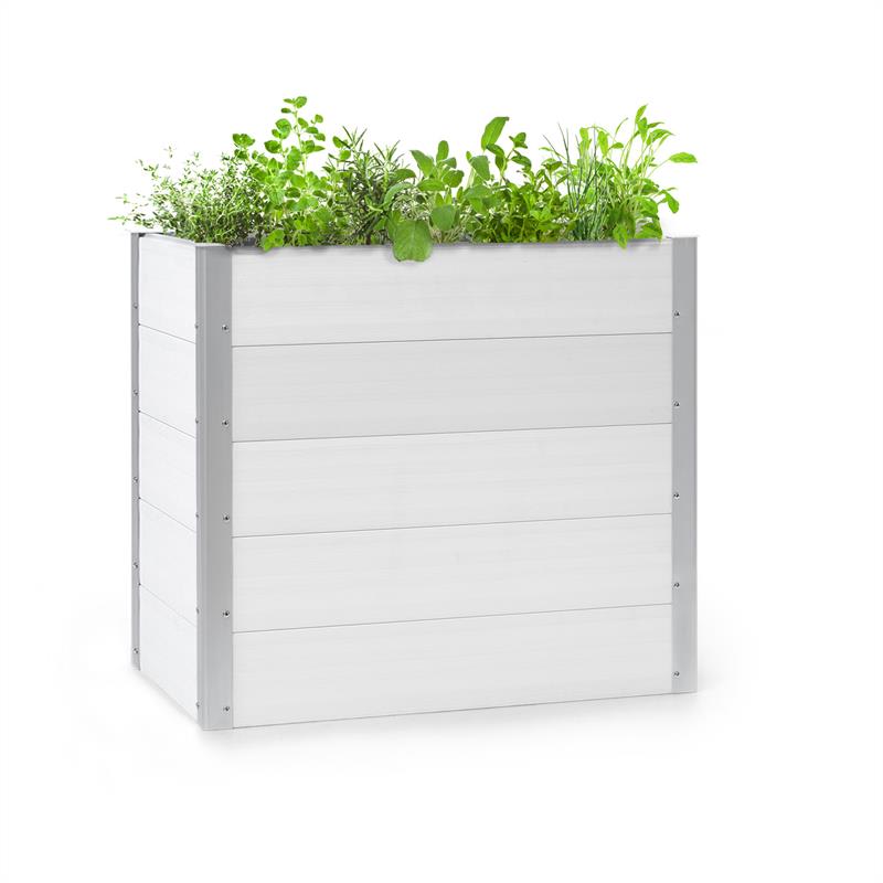 Nova Grow Gartenbeet 100 x 91 x 50 cm WPC Holzoptik weiß