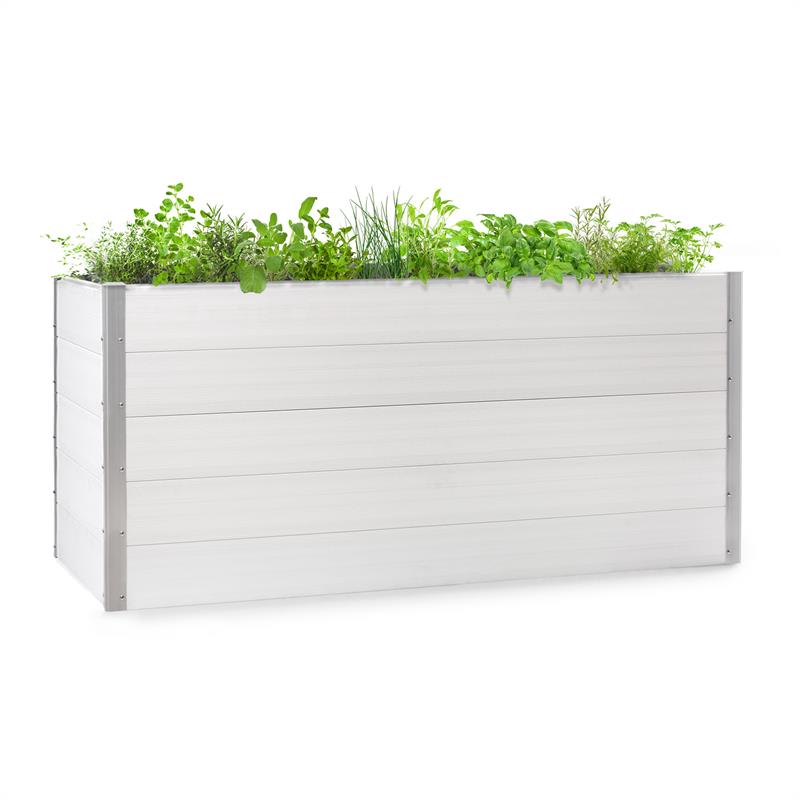 Blumfeldt Nova Grow Gartenbeet 195 x 91 x 100 cm WPC Holzoptik weiß