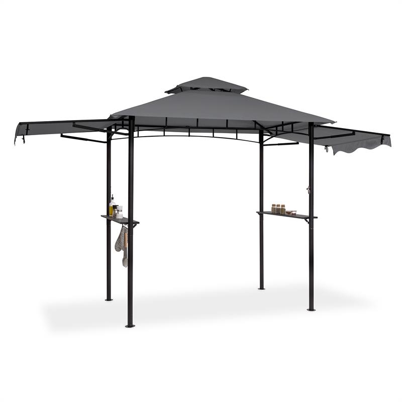 Blumfeldt Steakhouse Wings Pavillon 244x260x152cm 160 g/m² PE flammhemmend Stahl
