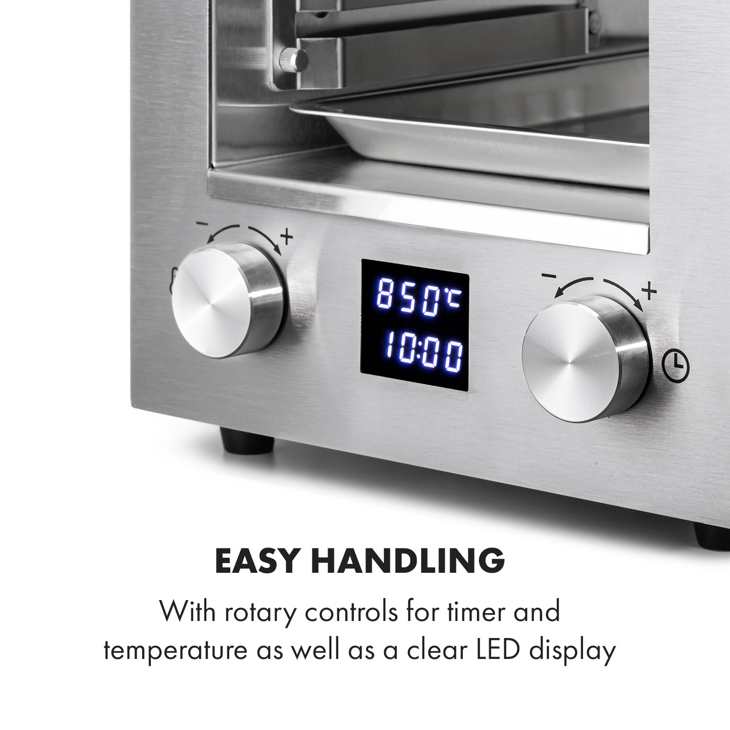 Klarstein Hannibal High-Temperature Grill Indoor 2,200W 850 C Stainless Steel Silver