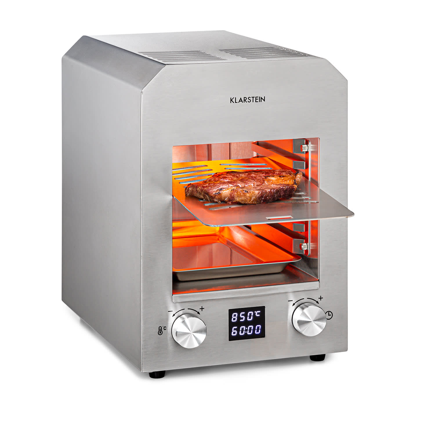 Hannibal, vysokoteplotní gril, 2200 W, 850 °C, interiérový, stříbrný