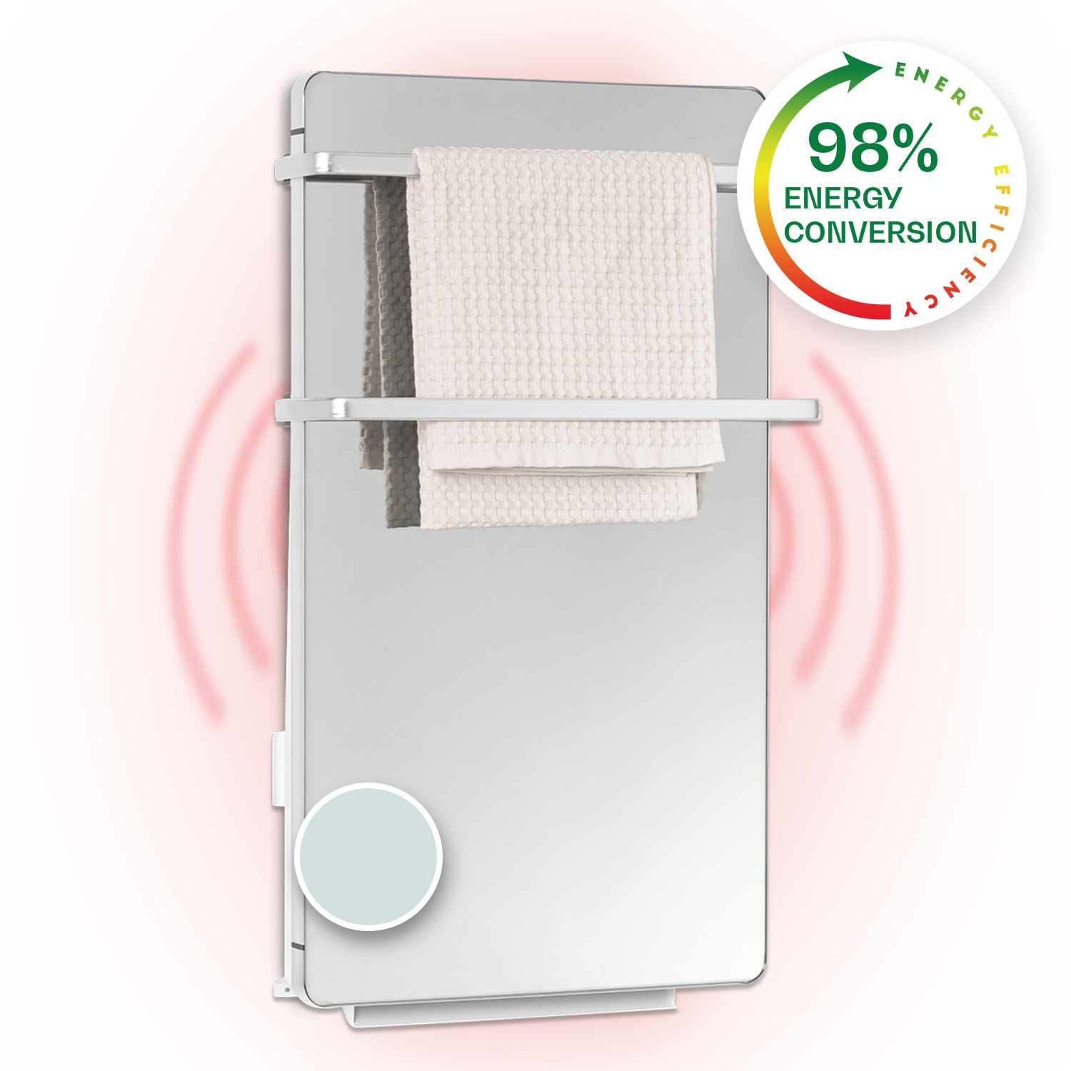Klarstein Hot Spot Crystal Flow Bathroom Heater 45x82cm 36m² 2000W 5-40C LED