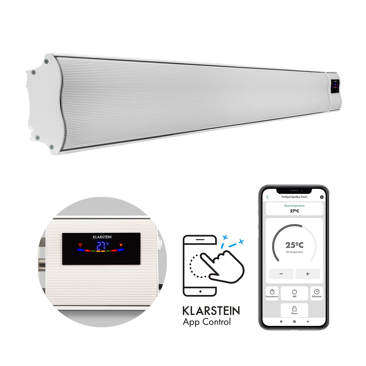 Cosmic Beam Smart 30 Infrarot-Heizstrahler 3000W App-Steuerung Fernbedienung