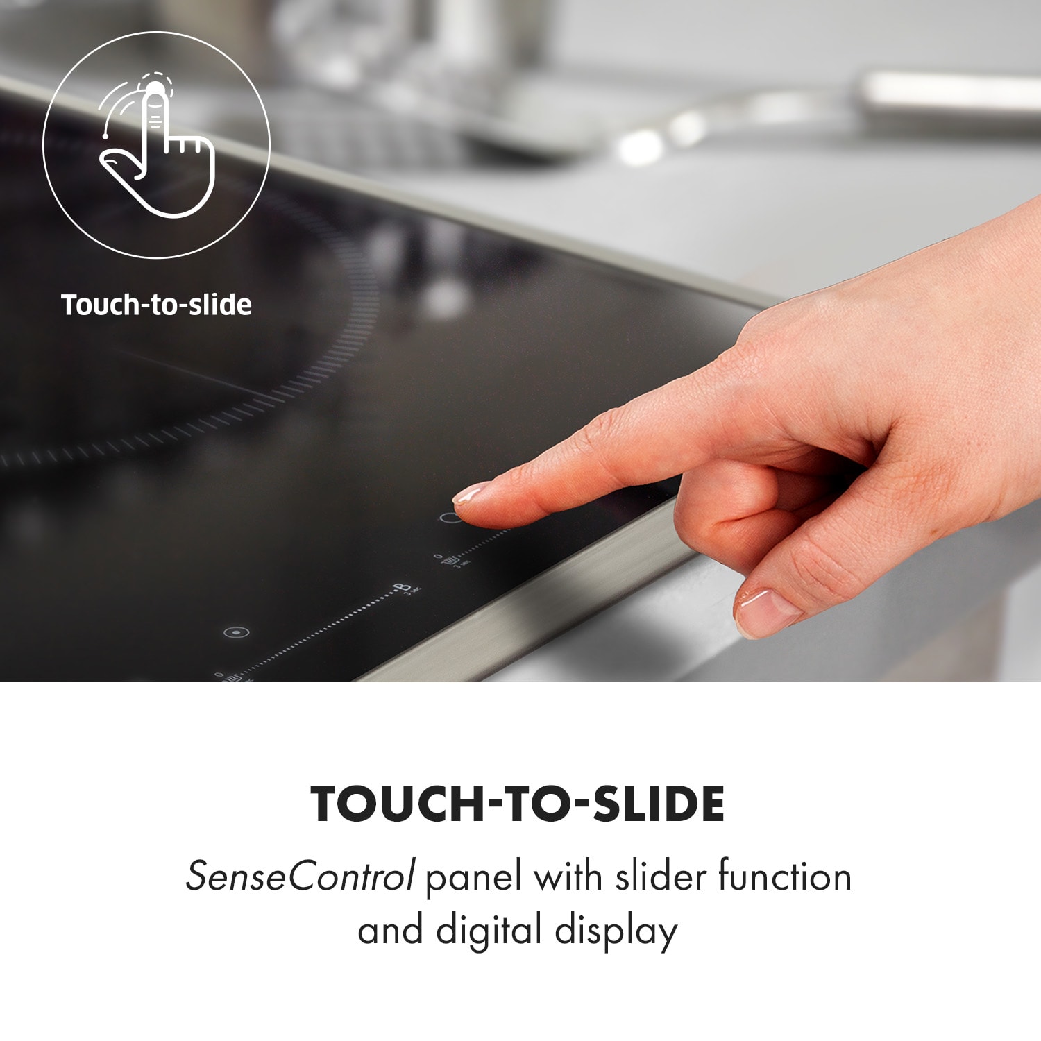 Klarstein Delicatessa 77 Hybrid Prime, Built-In Induction Hob, 4 Zones, 7000W
