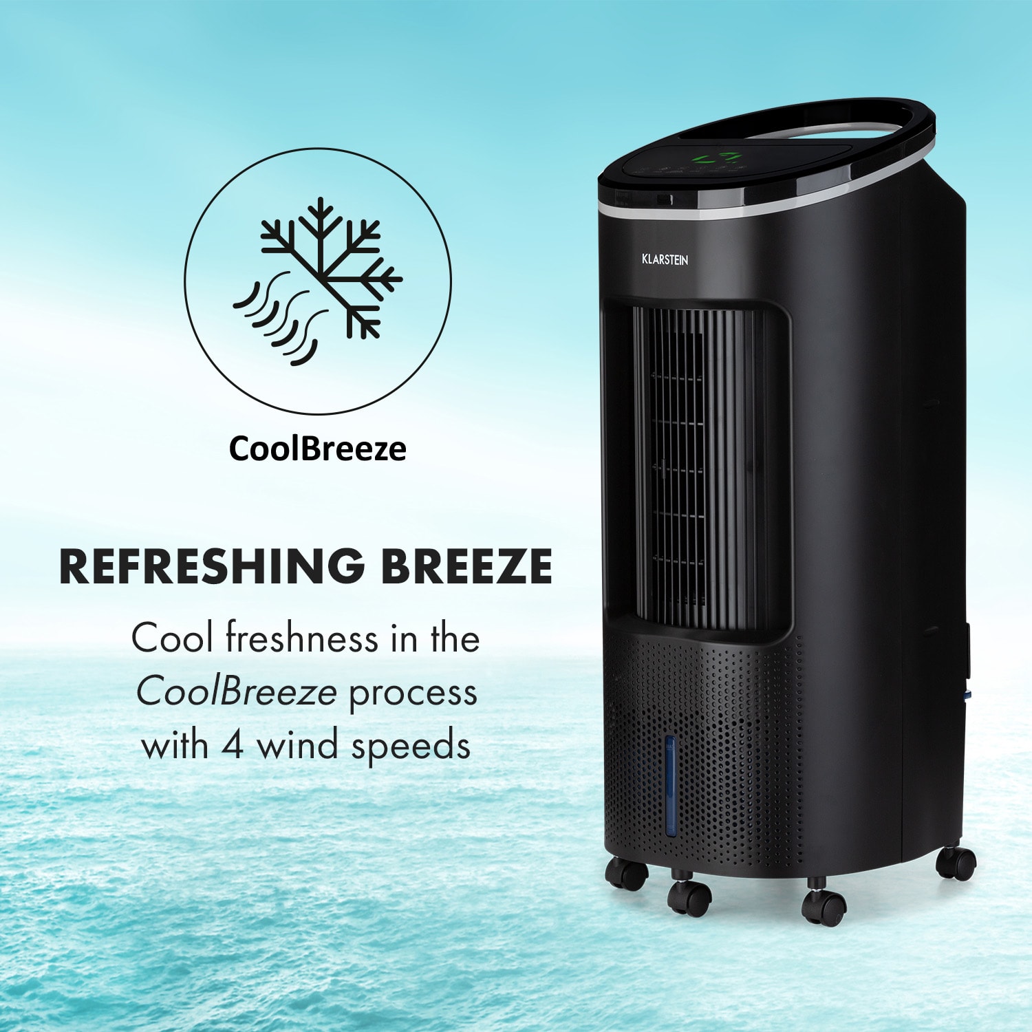 Klarstein IceWind Plus 4-in-1 Air Cooler 330 m³/h Oscillation Remote Control