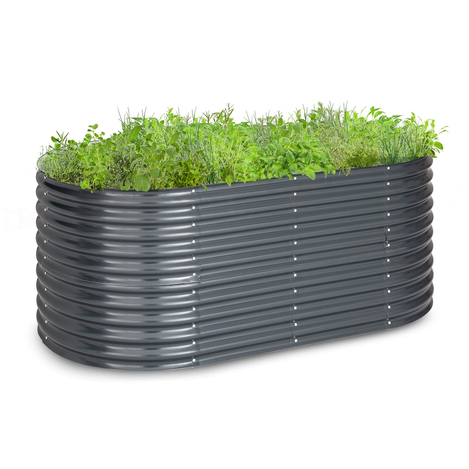 Blumfeldt High Grow Hochbeet 200 x 80 x 100 cm Stahl-Wellblech einfacher Aufbau