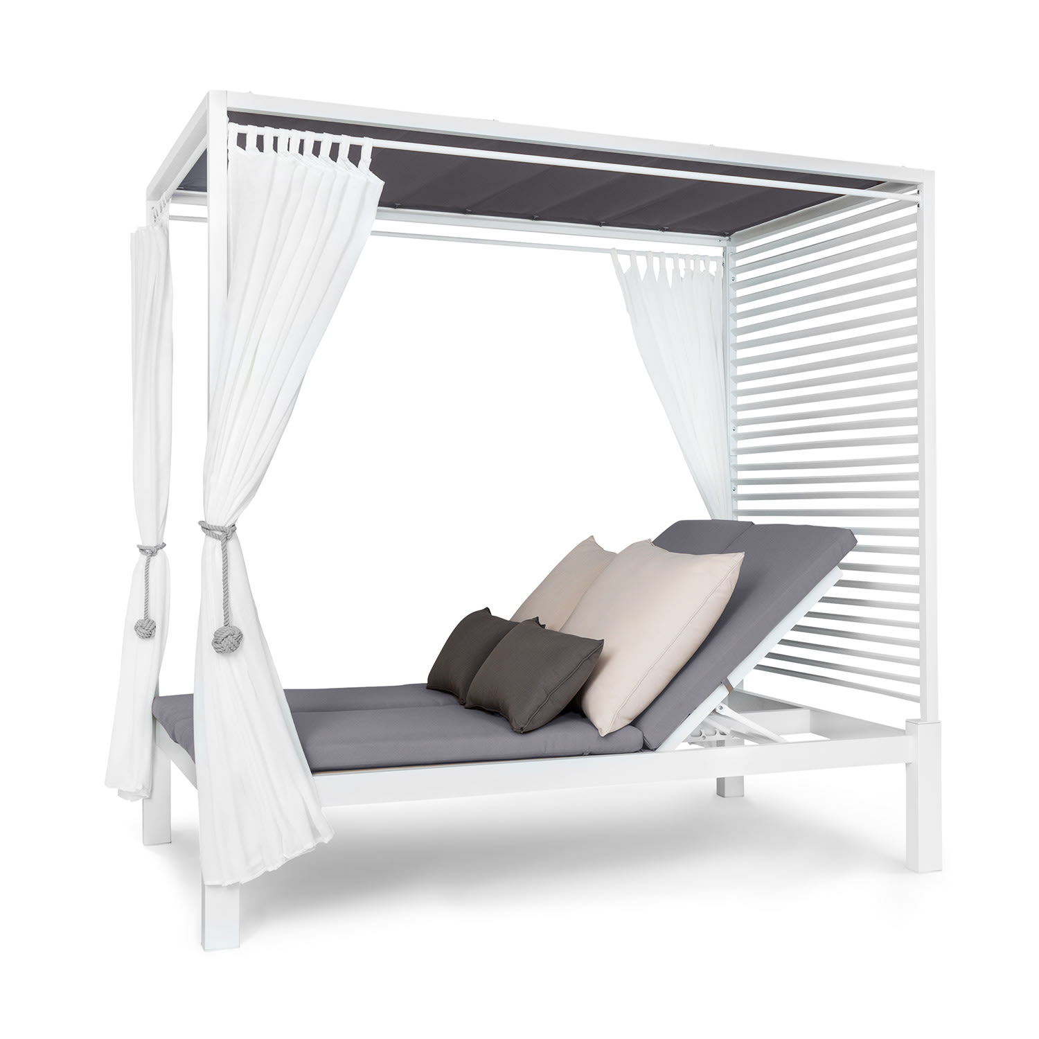 Blumfeldt Eremitage Double Lux Sonnenliege 4 Liegepositionen 2 Personen 6 cm Polster