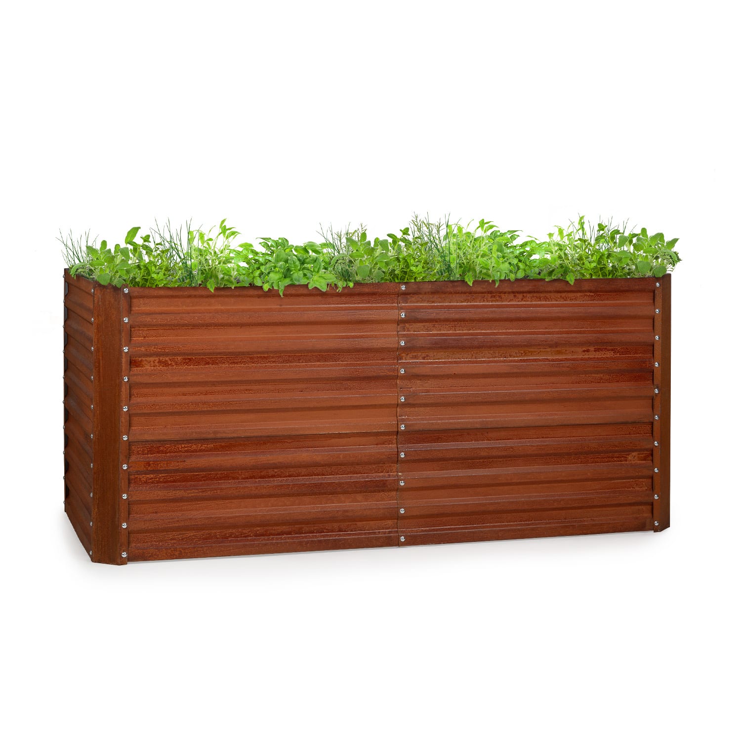 Blumfeldt Green Rust Grow, Raised Bed, Garden Bed, Galvanised Sheet Steel, Rust Finish