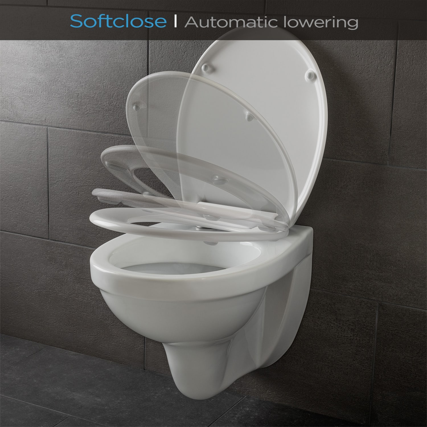 Blumfeldt Celesto Toilet Lid O-Shape Soft Close Antibacterial