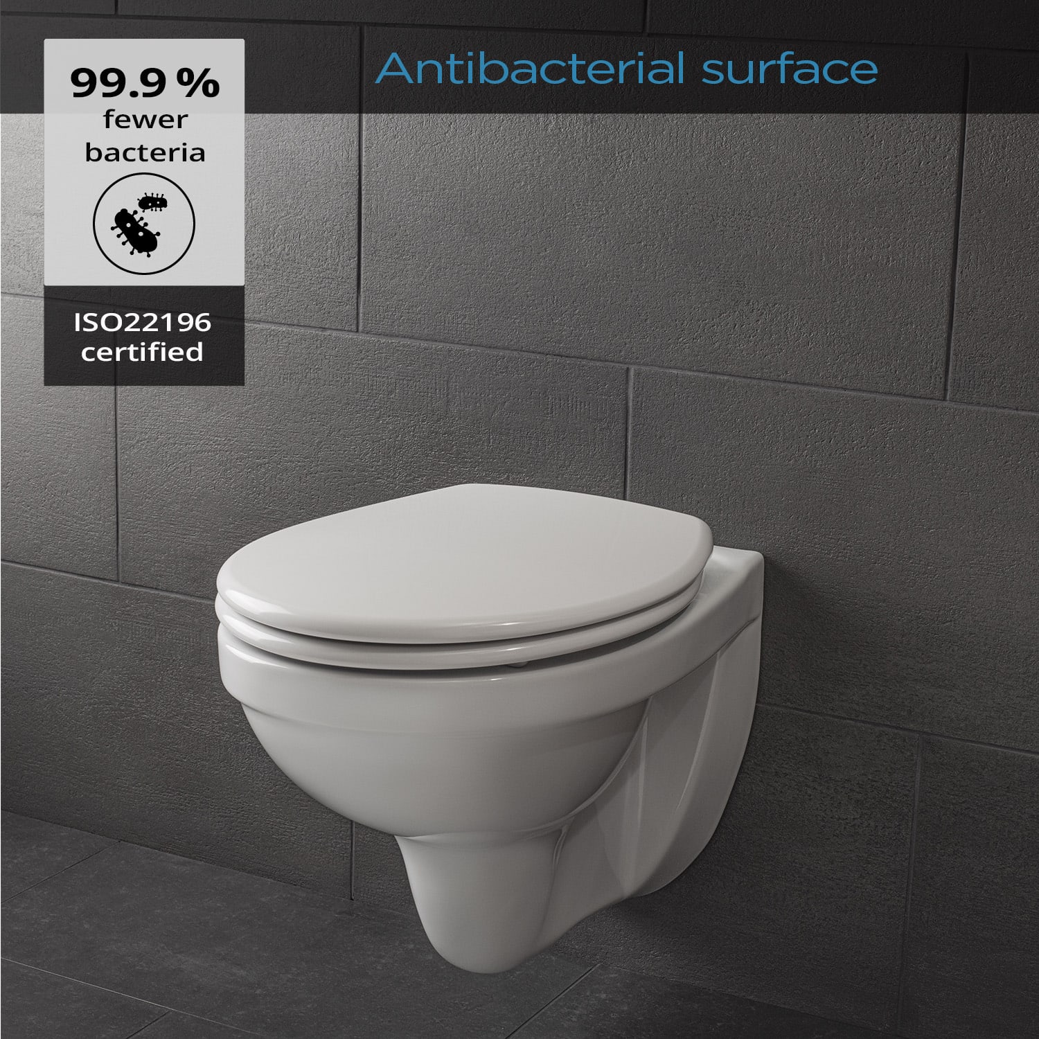 Blumfeldt Celesto Toilet Lid O-Shape Soft Close Antibacterial