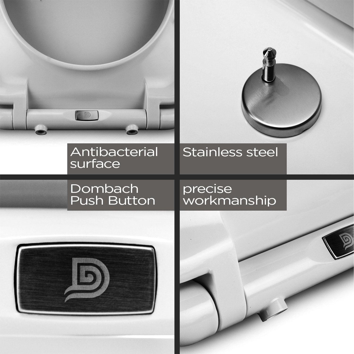 Blumfeldt Celesto Toilet Lid O-Shape Soft Close Antibacterial