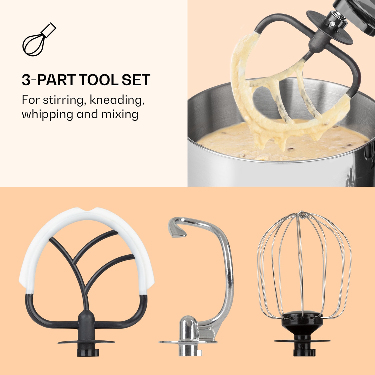 Klarstein Bella Pico 2G, Food Processor, 1300W, 1.7HP ,6 levels, 5 litres
