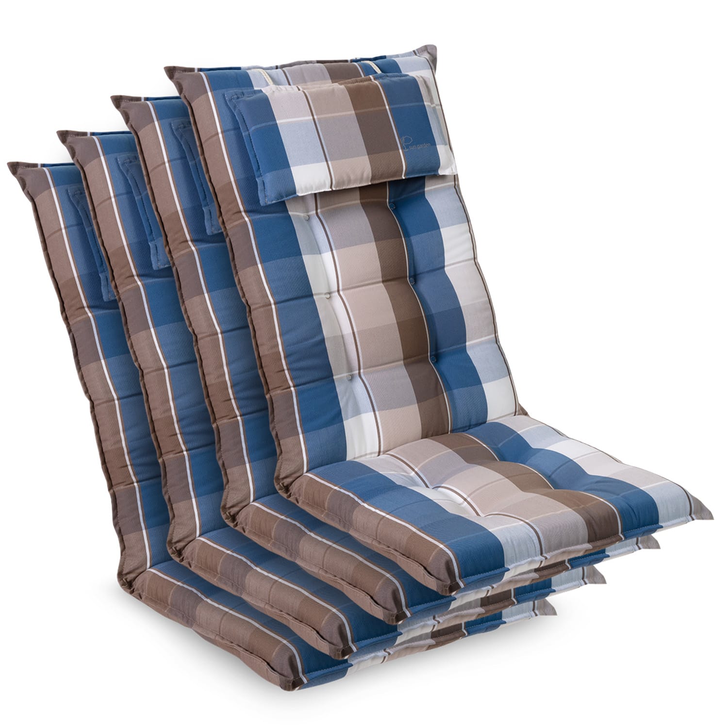 Blumfeldt Sylt Cojín acolchado Cojín de exterior para sillas con respaldo alto Almohada Poliéster 50x120x9cm