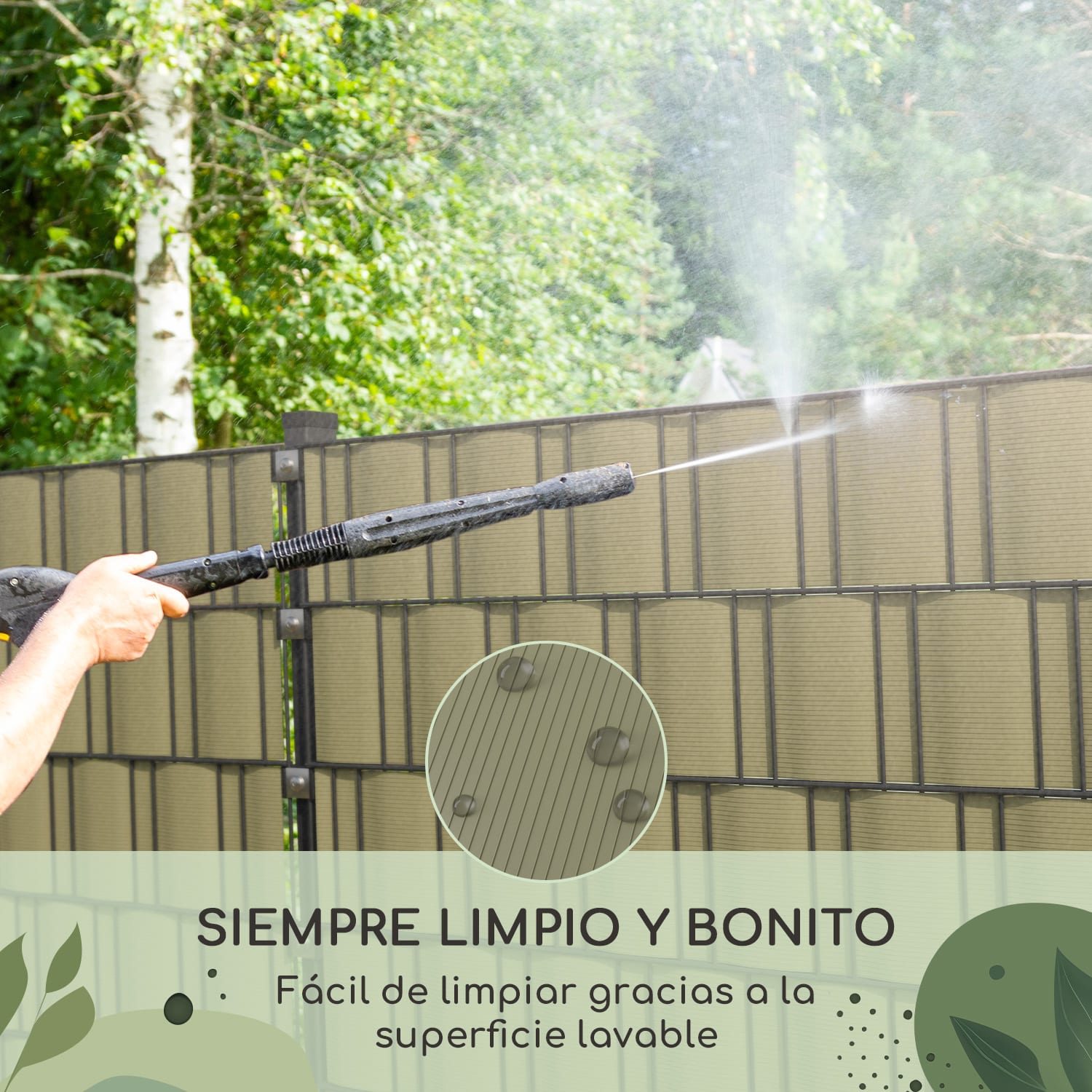 Blumfeldt Tiras de protección visual para vallas plástico duro PVC 2,53 x 0,19 m
