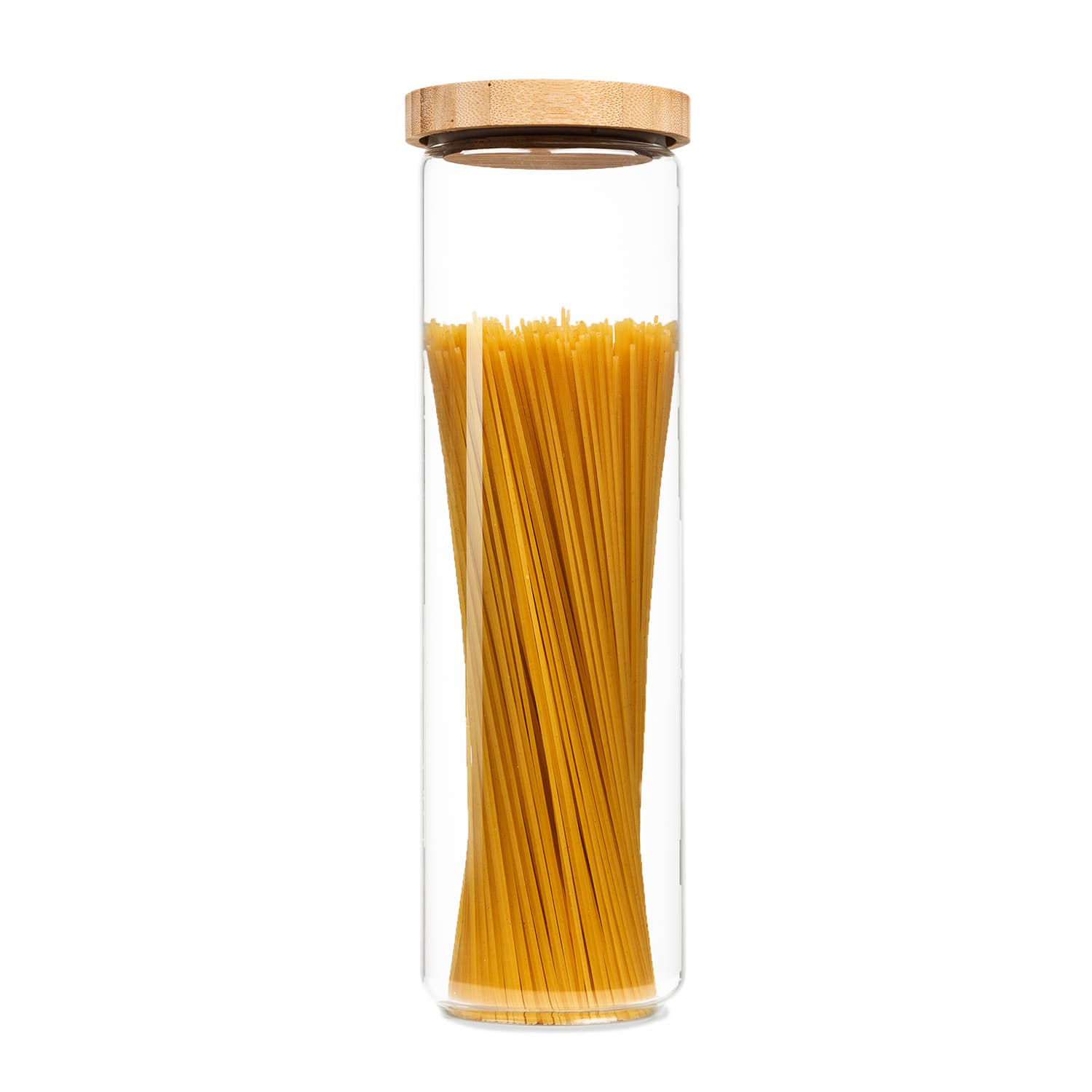 Klarstein Stapelglas mit Bambusdeckel 1700 ml stapelbar luftdicht BW-10273-010