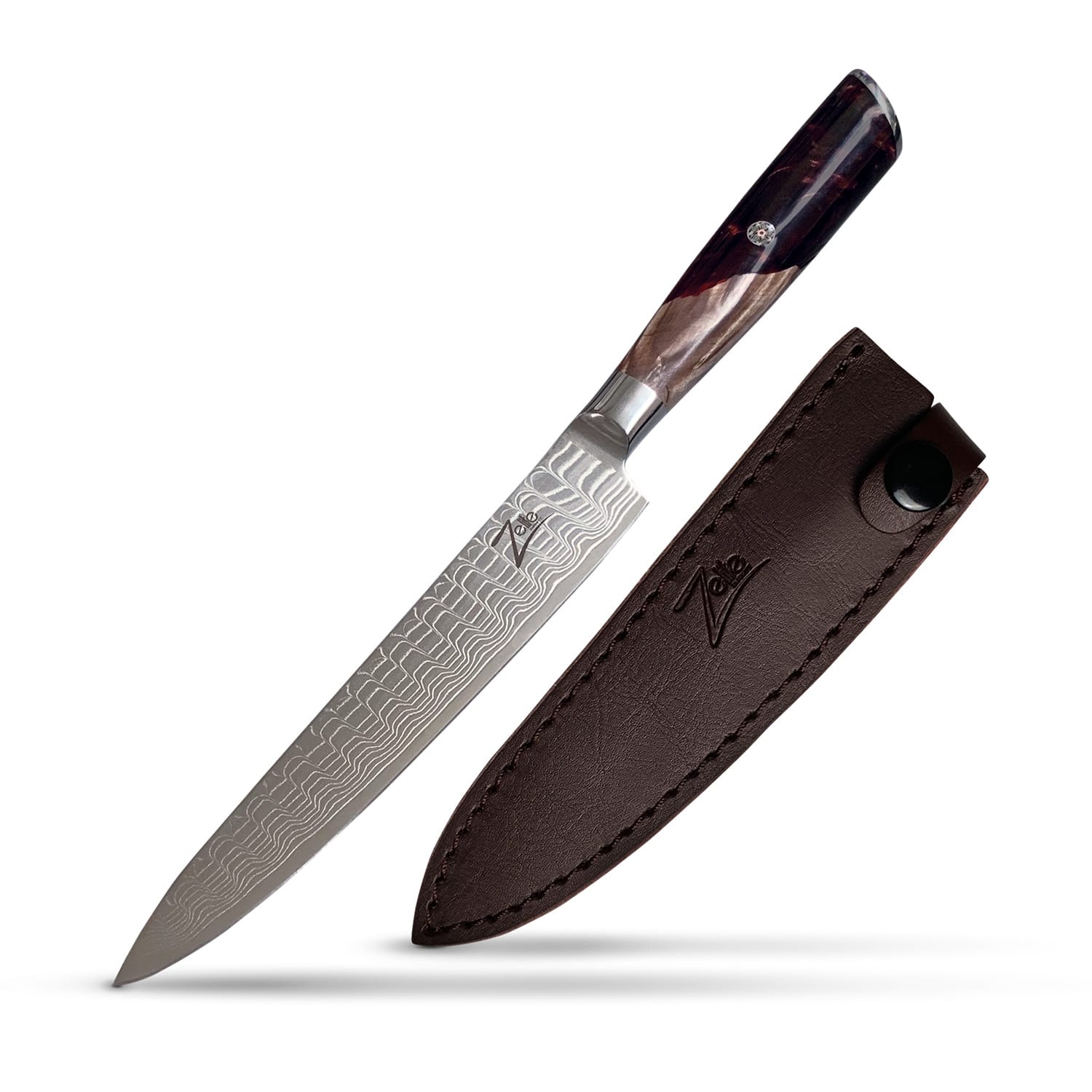 Zelite Infinity by Klarstein Infinity Wave, 6" cuțit universal, 61 HRC, oțel damasc