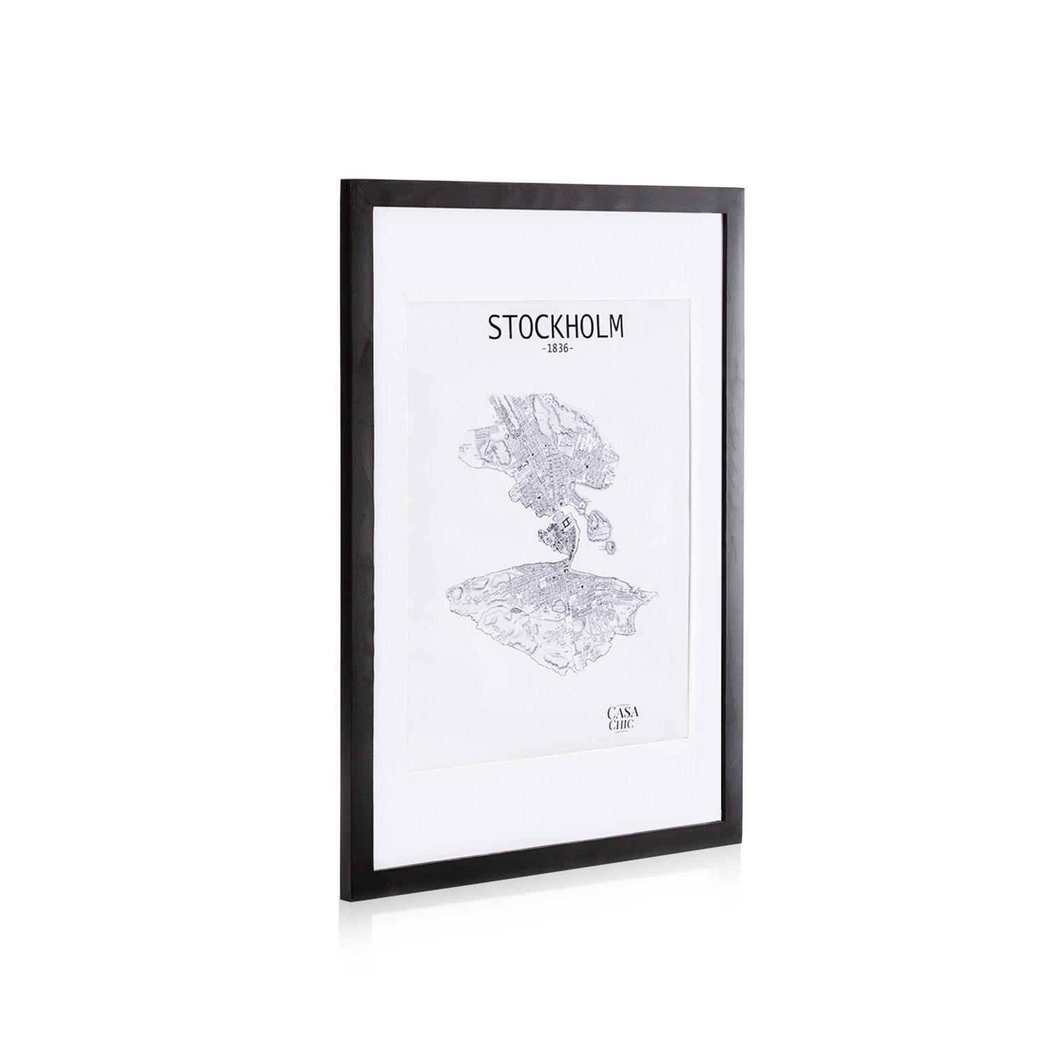 Casa Chic Kenton - Cornice rettangolare, 70 x 50 cm, passepartout, plexiglas