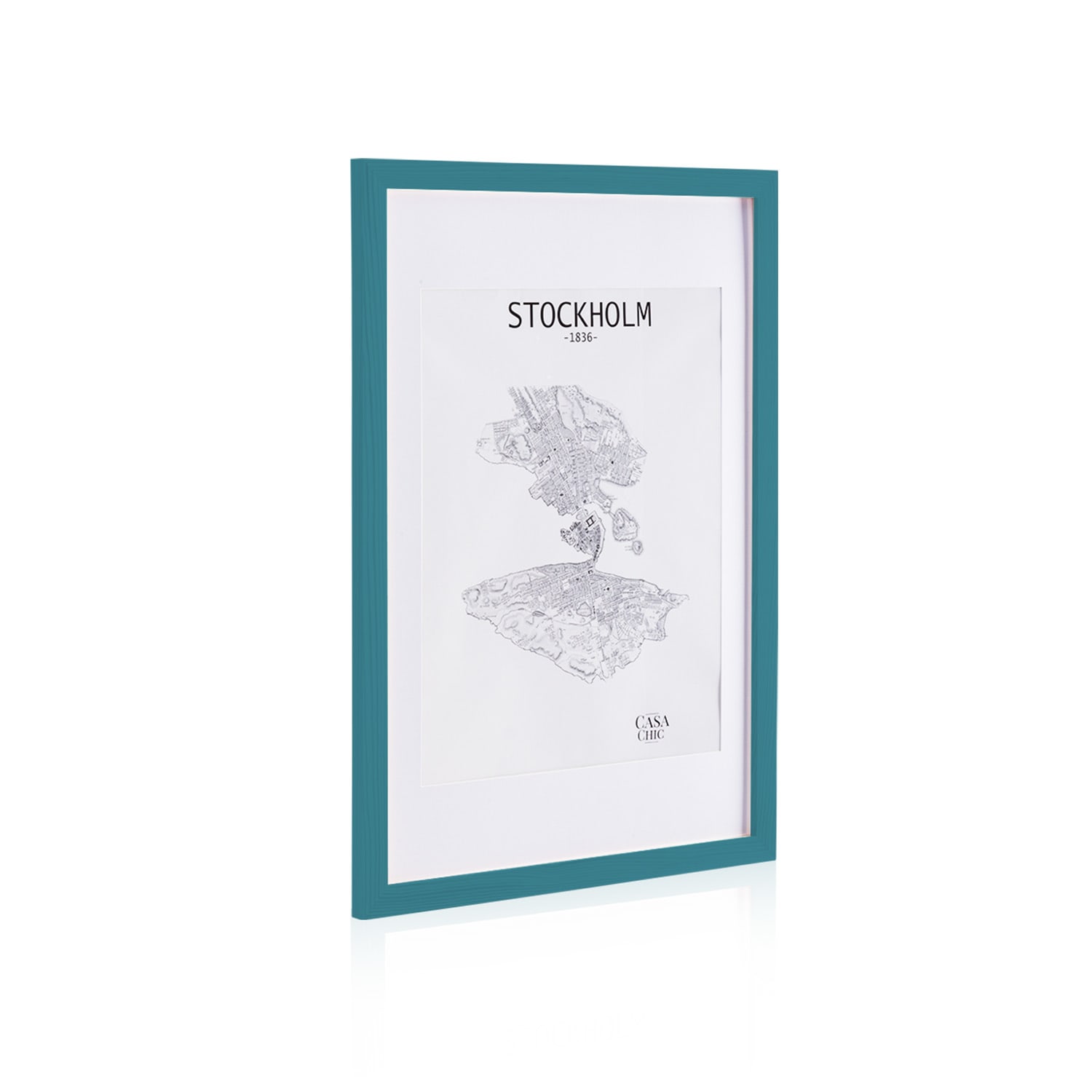 Casa Chic Kenton - Cornice rettangolare, 70 x 50 cm, passepartout, plexiglas