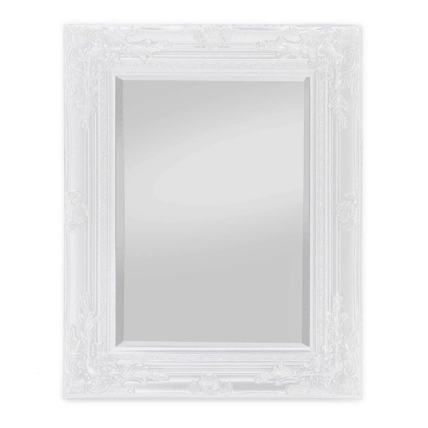 Casa Chic Ipswich specchio da parete, cornice in legno massiccio, rettangolare, 53 x 42 cm