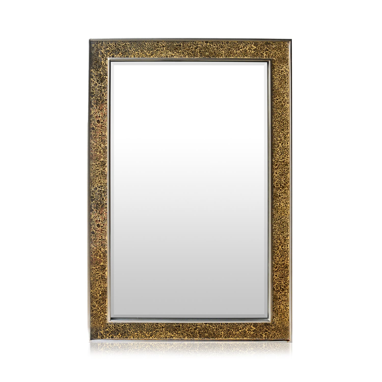 Casa Chic Watford Oglindă de perete 90 x 60 cm Lemn veritabil Plăci de sticlă cu efect de mozaic