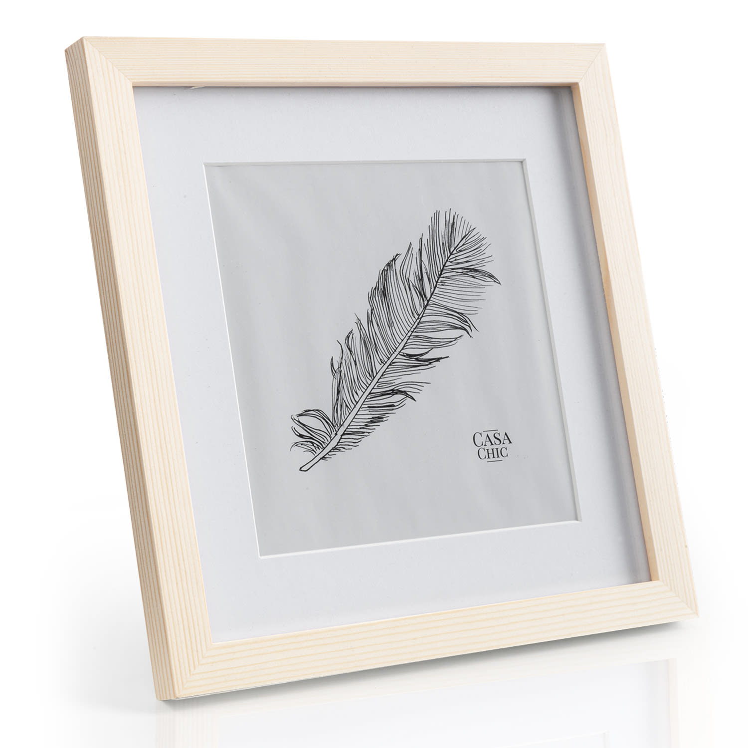 Casa Chic York - Cornice quadrata, 25 x 25 cm, foto, passepartout, vetro