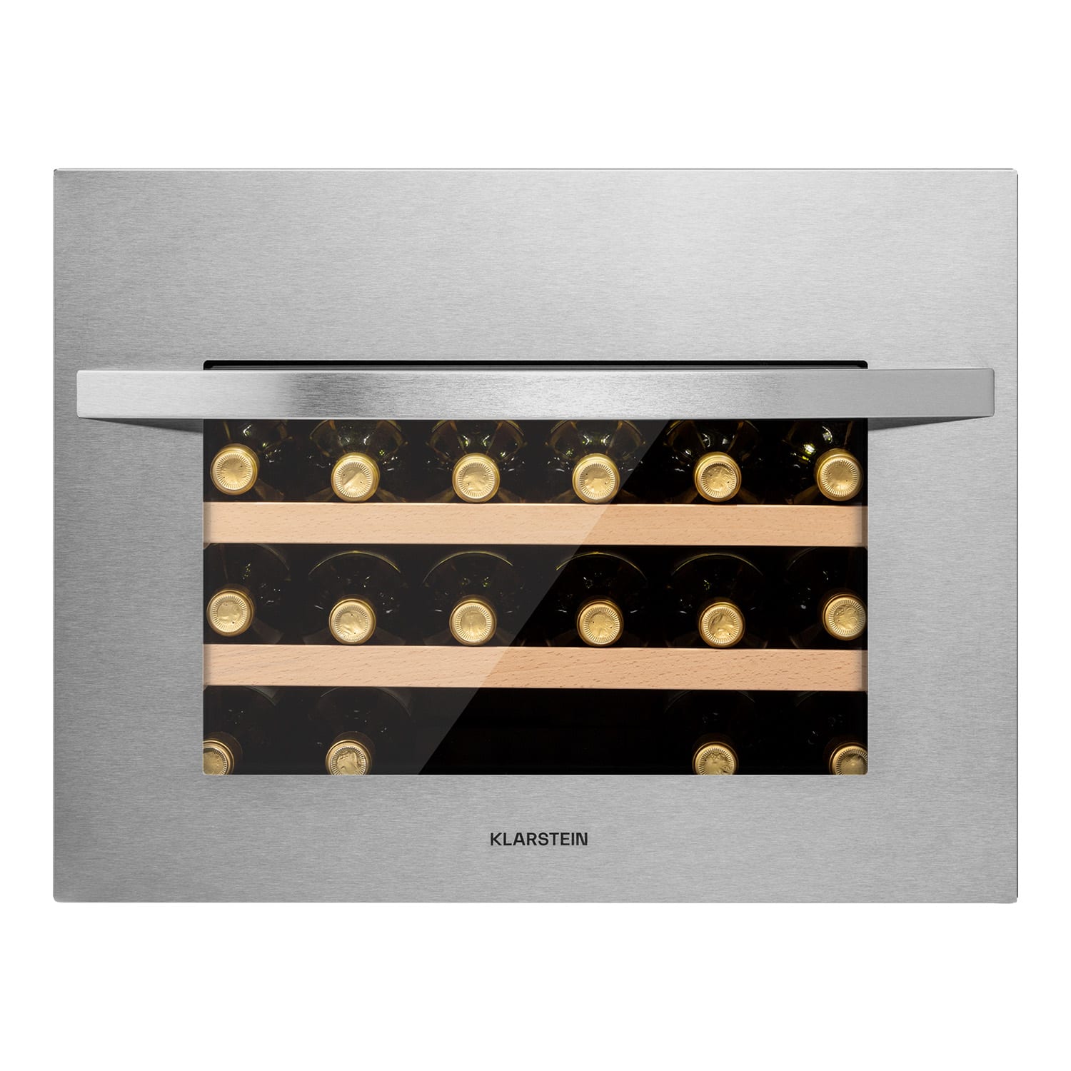 Klarstein Vinsider 24 Built-In Uno, beépített borhűtő, 24 palack, 1 zóna, rozsdamentes acél akciós termékkép 1