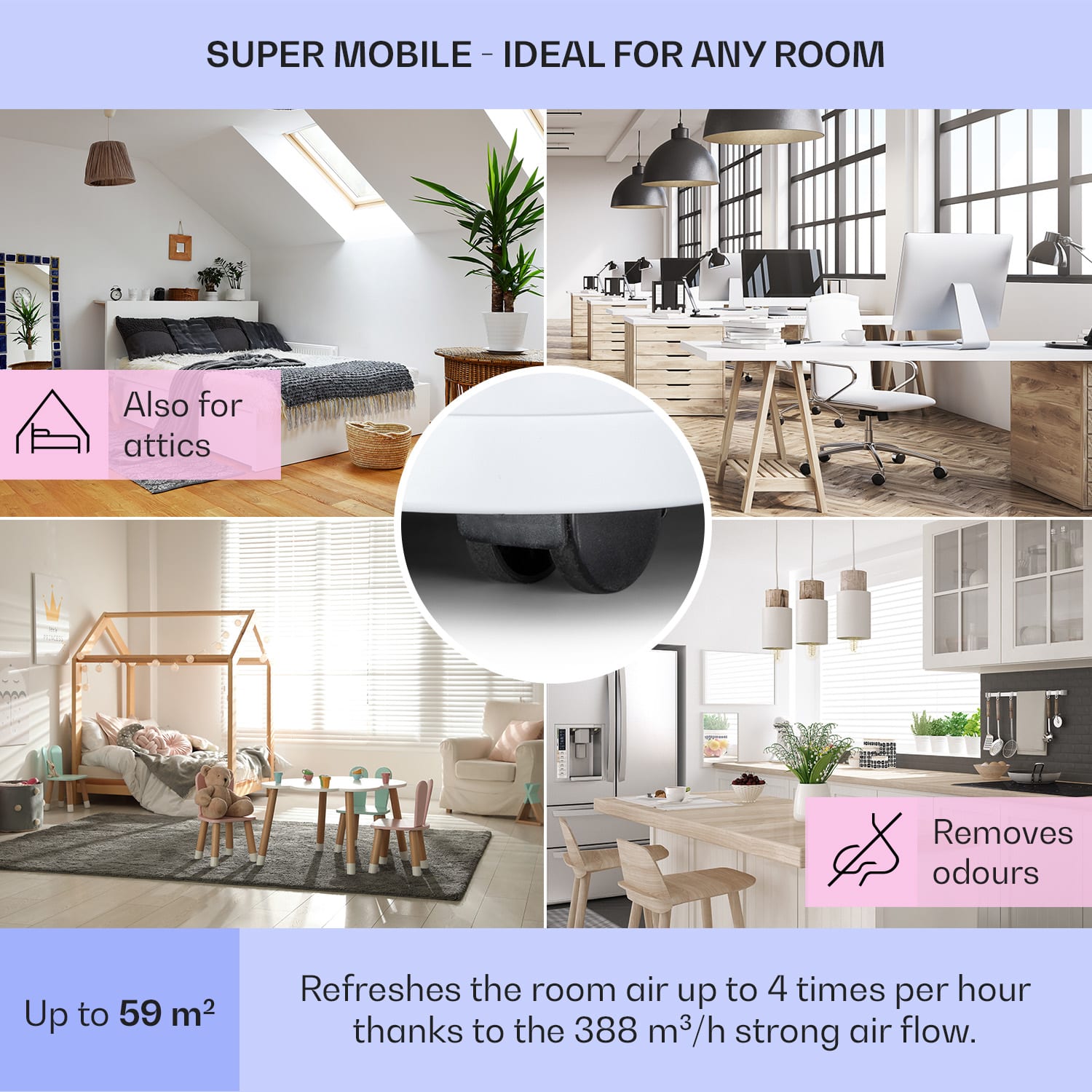 Klarstein Kraftwerk Eco Smart 11 Air Conditioner 3-in-1 11,500 BTU App Control Remote Control