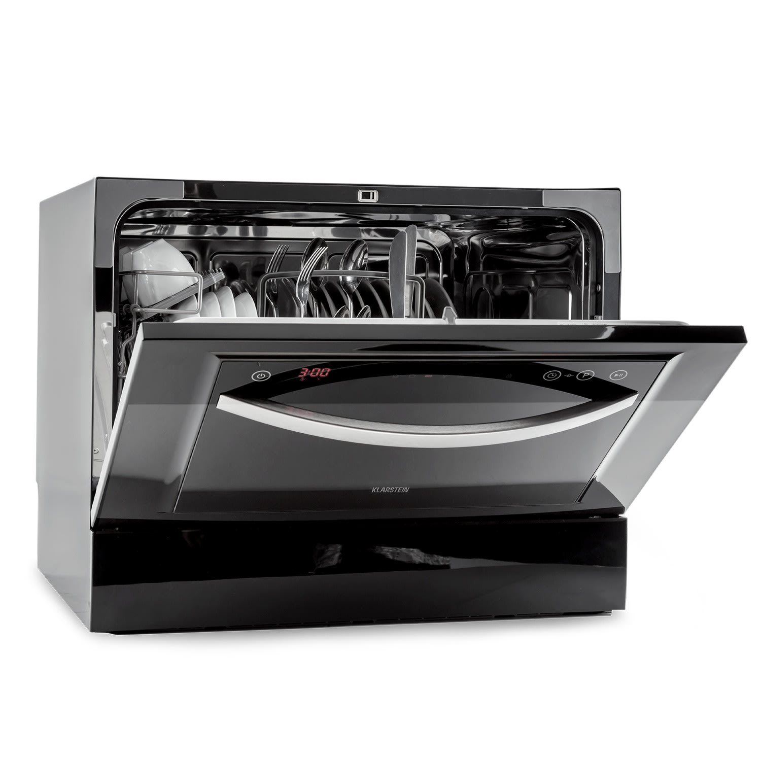 Klarstein Havasia UV 6 Luminance mașină de spălat vase cu lumină UV cu fața din sticlă cu suport liber 1380W