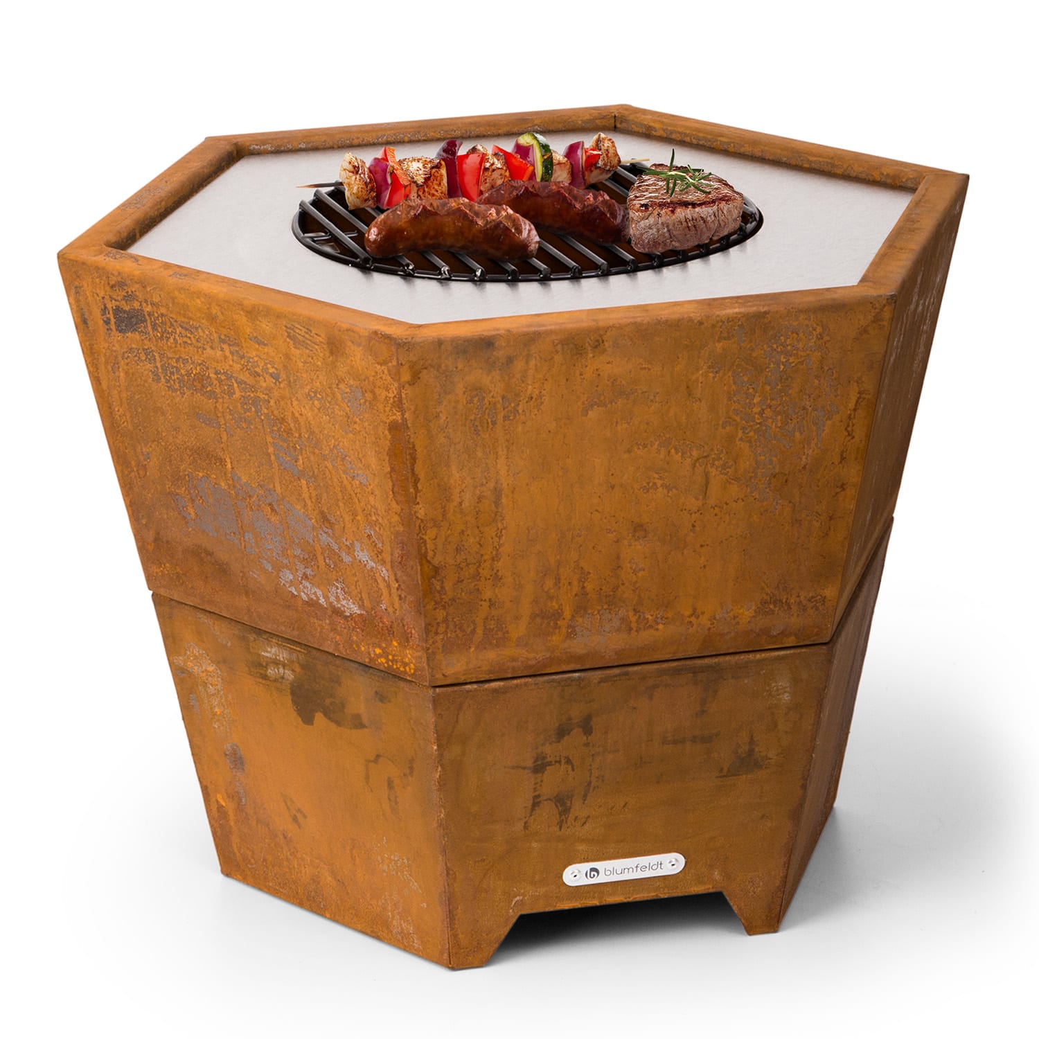 Blumfeldt Hekla 2-in-1 fire bowl with grill function, 60 cm diameter, water- and frost-proof construction