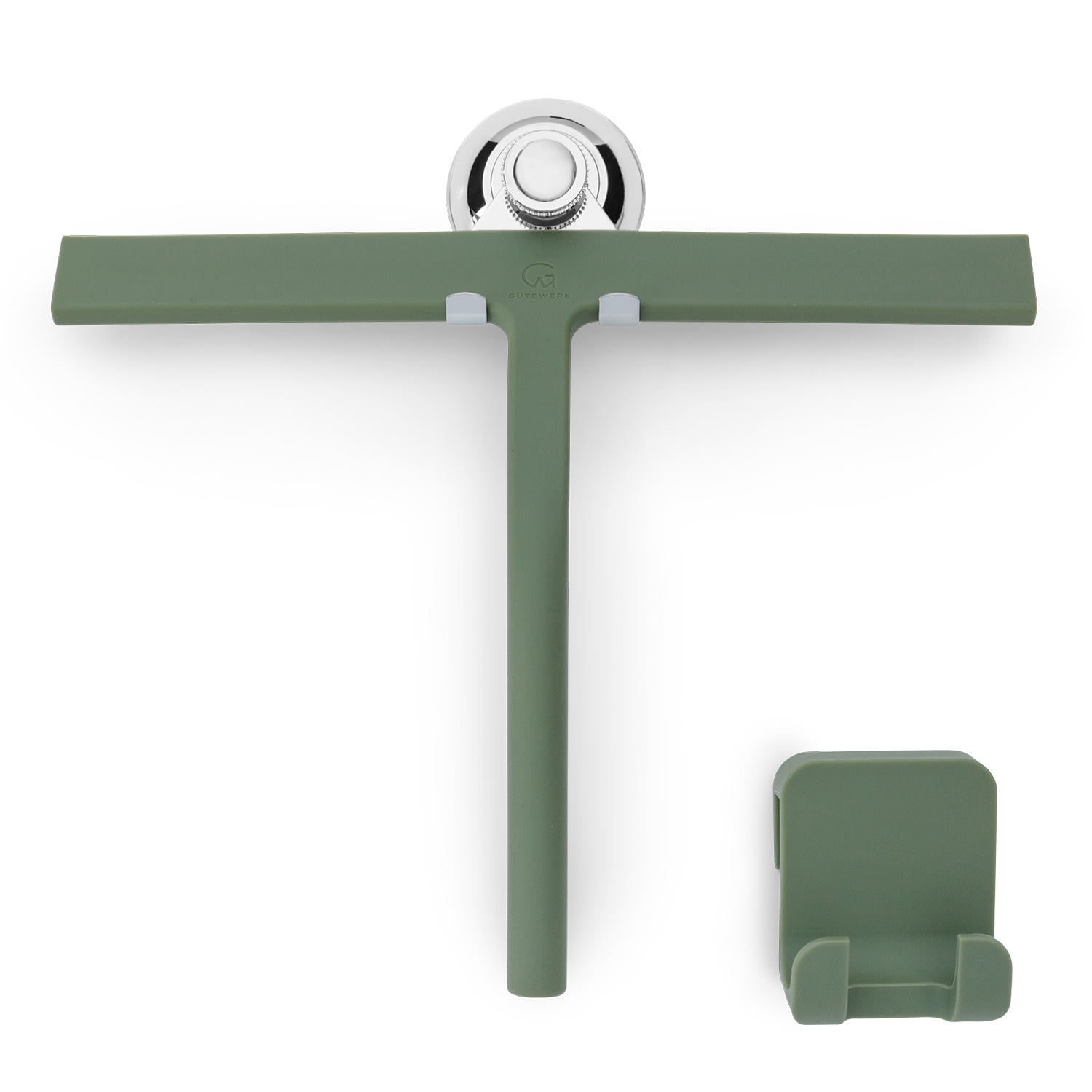 Gütewerk by blumfeldt Rasqueta limpiacristales para ducha 28 cm revestimiento de silicona núcleo de acero inoxidable diseño moderno