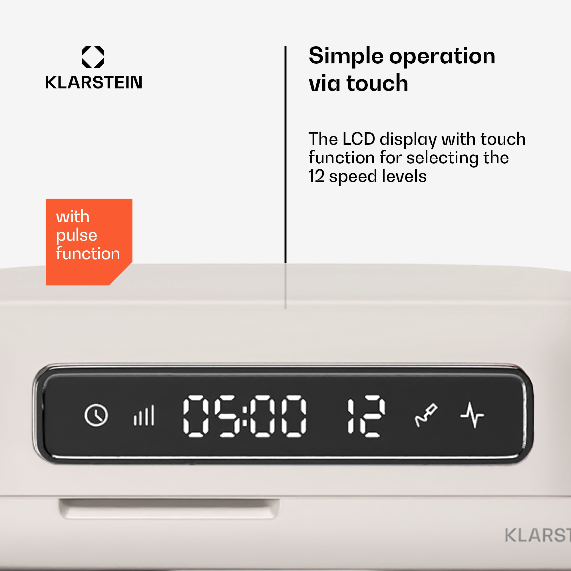 Klarstein Chiara food processor | 1600 watts | 12 settings | stainless steel bowl | LCD display | incl. accessories