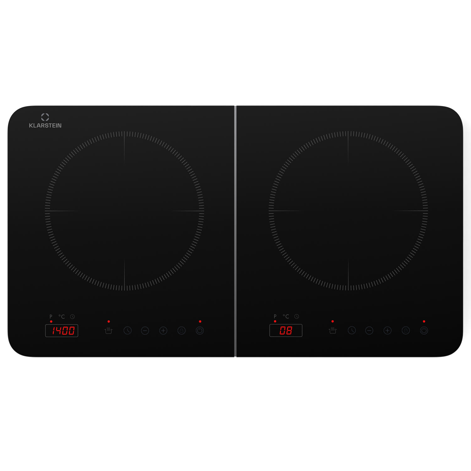 Klarstein Cookio double induction hob 3500 W timer glass ceramic